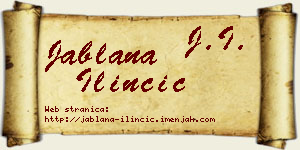 Jablana Ilinčić vizit kartica